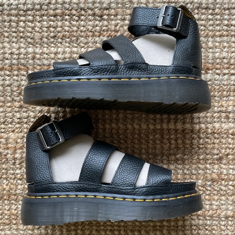 NEW Dr. Martens Clarissa II Quad Flatform In Black - Picture 8 of 12